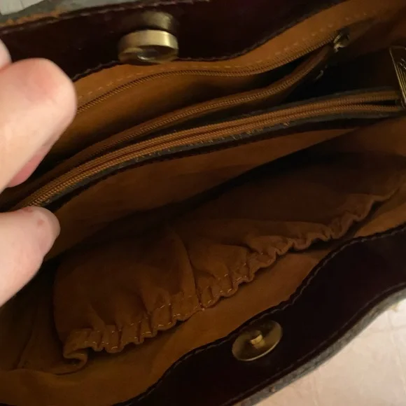 Patricia Nash leather leopard print bucket Bag - Picture 5 of 14